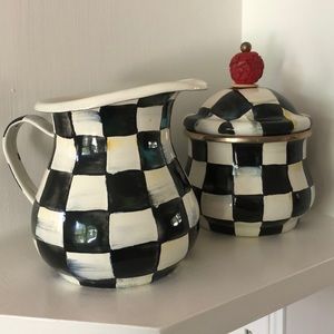 Mackenzie Childs cream and sugar set